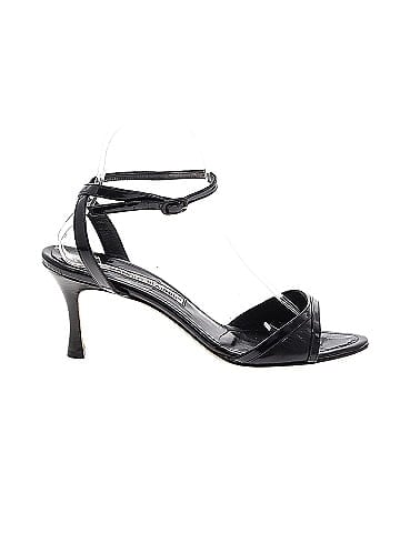 Manolo Blahnik Patent Leather Slingback Sandals 75mm (view 1)