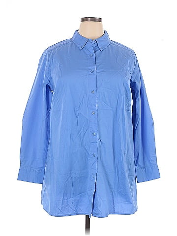 Jessica London 3/4 Sleeve Button-Down Shirt (view 1)