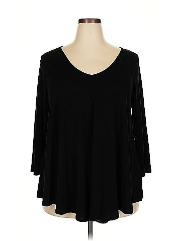 Green Envelope 3/4 Sleeve Top (view 1)