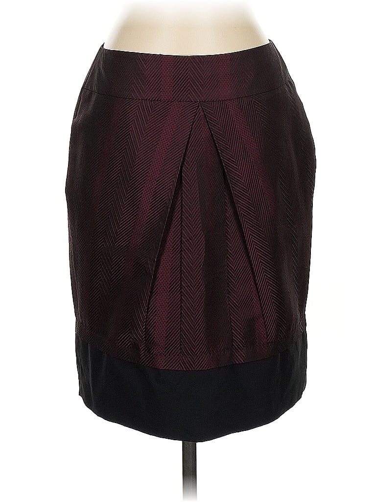 Pre-owned Bcbgmaxazria Formal Skirt In Burgundy