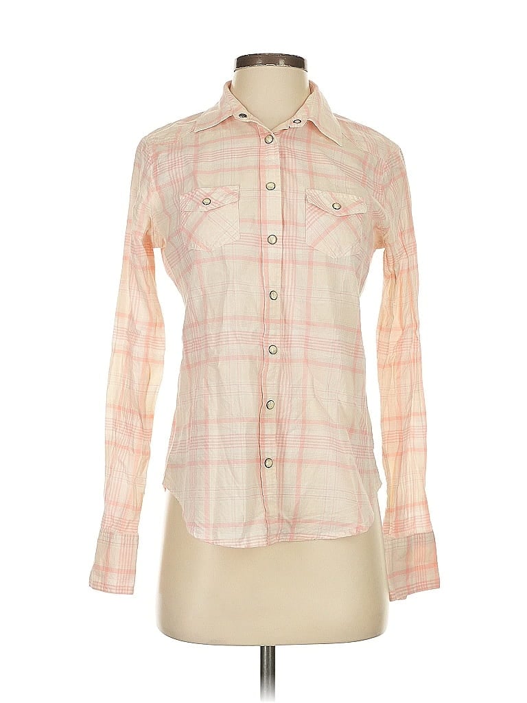Pre-owned American Eagle Outfitters Long Sleeve Button Down Shirt In Pink