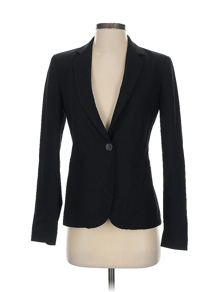 Pre-owned Zara Basic Blazer Jacket In Black