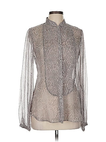 Haute Hippie Long Sleeve Silk Top (view 1)