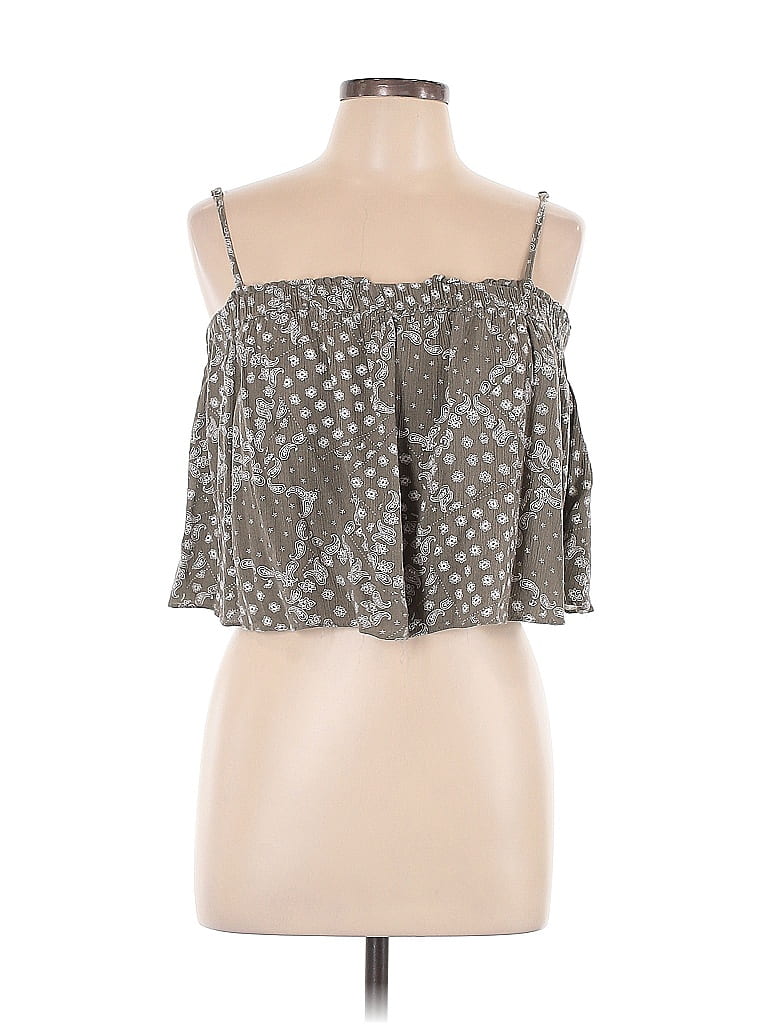 Gypsy Rose Gray Sleeveless Blouse Size L - photo 1