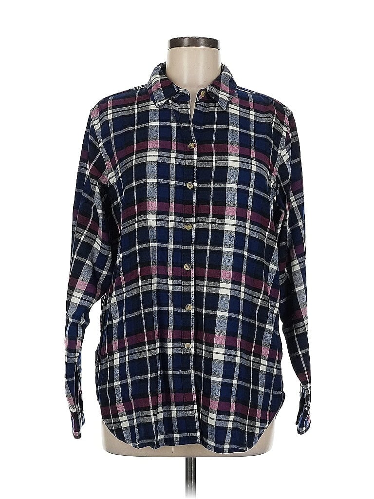 Pre-owned Jachs Long Sleeve Button Down Shirt In Blue