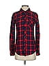 Rails 100% Rayon Plaid Red Long Sleeve Button-Down Shirt Size XS - photo 1
