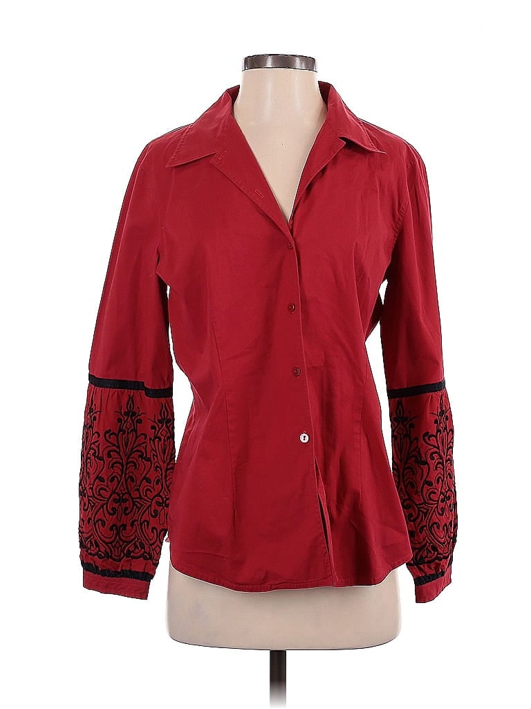Click to view more detailed imagery on our partner's website Pre-owned Caban Long Sleeve Blouse In Red