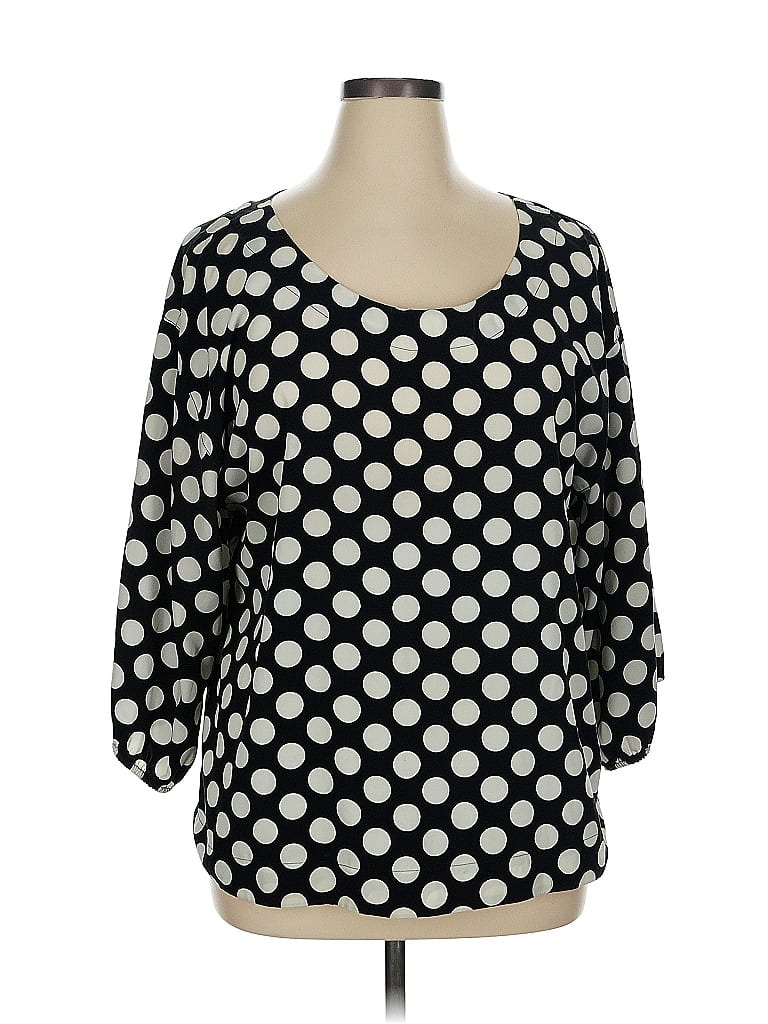 Pre-owned Old Navy 3/4 Sleeve Blouse In Black
