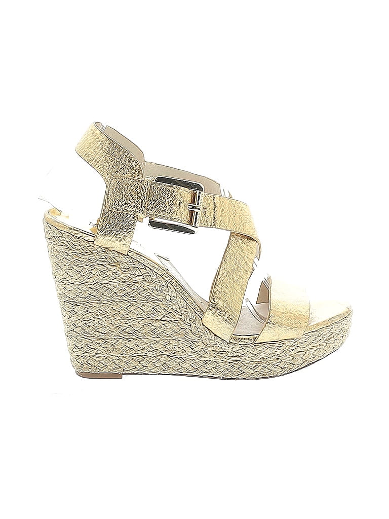 michael kors gold wedges