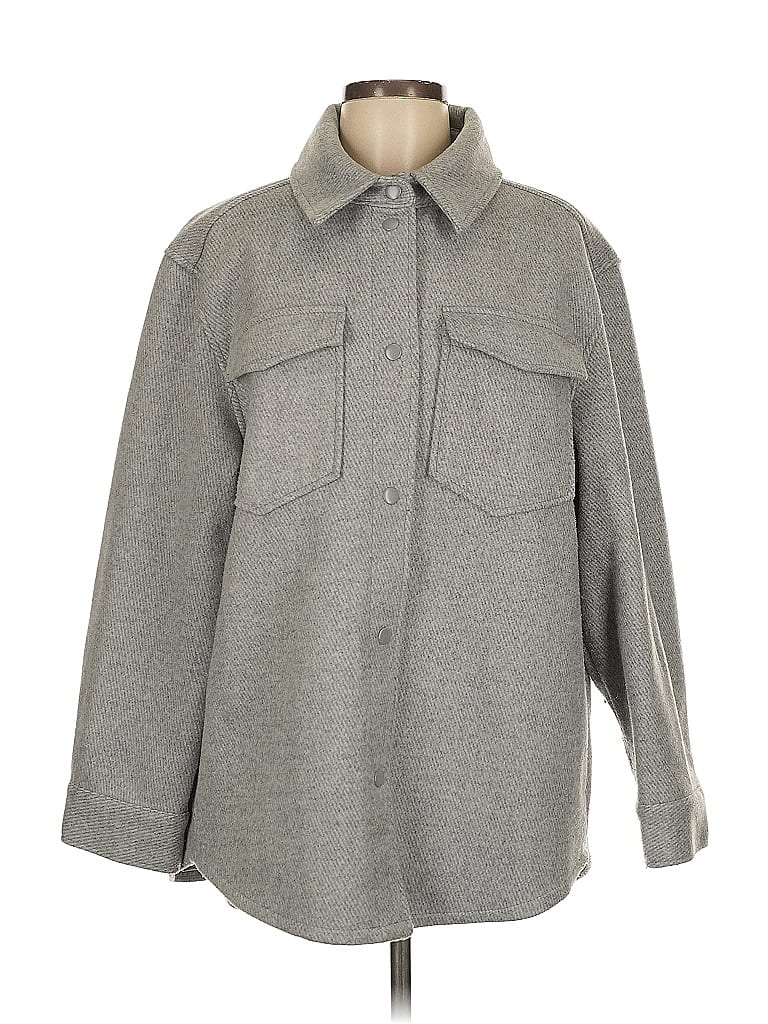 Pre-owned H&m Coat In Gray