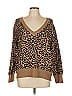Old Navy Animal Print Brown Pullover Sweater Size L - photo 1