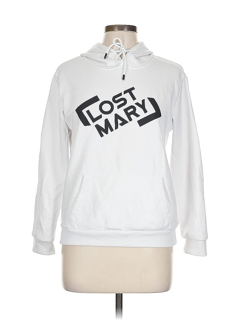 Pre-owned Assorted Brands Pullover Hoodie In White