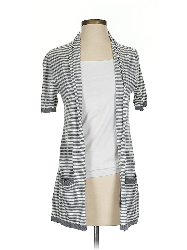 Click to view more detailed imagery on our partner's website Pre-owned Banana Republic Cardigan Sweater In Silver