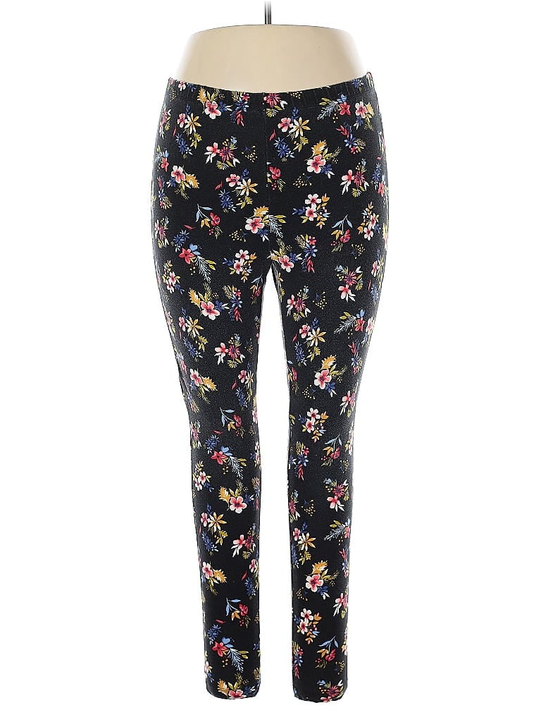 Pre-owned Woman Within Leggings In Black