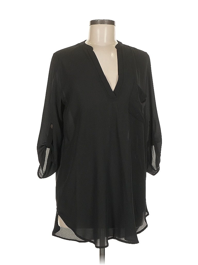 Pre-owned Lush 3/4 Sleeve Blouse In Black