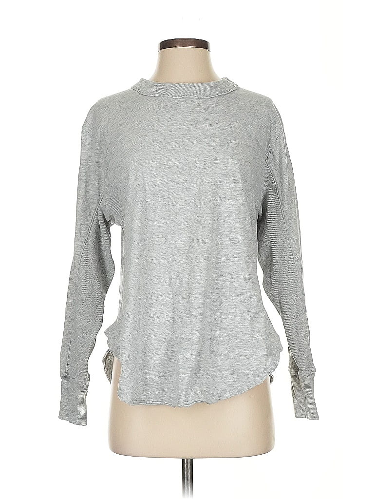 Pre-owned Aerie Long Sleeve T-shirt In Gray