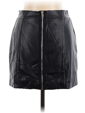 Skylar + Madison Faux Leather Skirt (view 2)