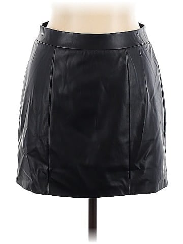 Skylar + Madison Faux Leather Skirt (view 1)