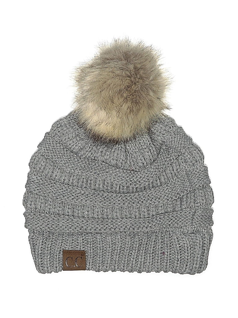 Pre-owned C.c Exclusives Beanie Hat In Gray