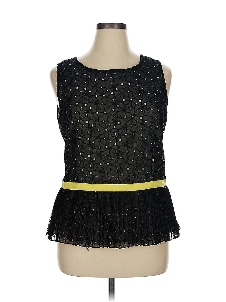 ECI 100% Polyester Black Sleeveless Blouse Size XL - photo 1