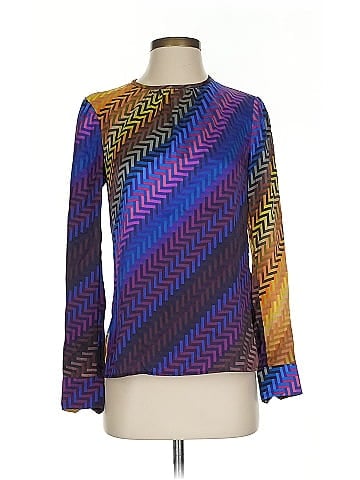 Trina Turk Long Sleeve Silk Top (view 1)