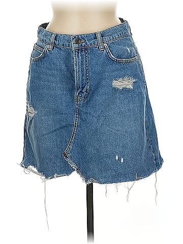 We the Free Denim Skirt (view 1)