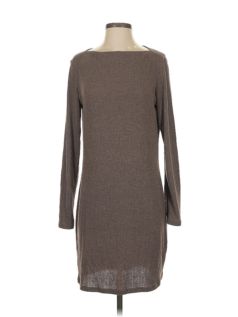 Pre-owned Mng Casual Dress In Brown