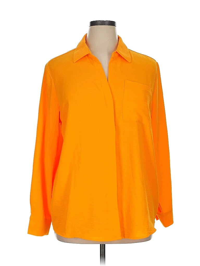 Click to view more detailed imagery on our partner's website Pre-owned Joie 3/4 Sleeve Blouse In Orange