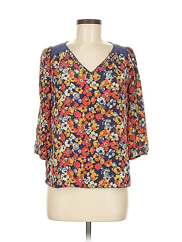 Porridge 3/4 Sleeve Silk Top (view 1)