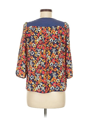 Porridge 3/4 Sleeve Silk Top (view 2)