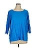 Foxcroft Solid Blue Pullover Sweater Size 1X - photo 1