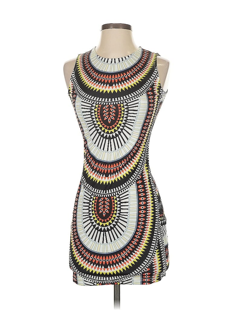 Love & Other Things 100% Polyester Graphic Gray Casual Dress Size S - photo 1