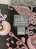 Soho JEANS NEW YORK & COMPANY 100% Polyester Black 3/4 Sleeve Blouse Size L - photo 7