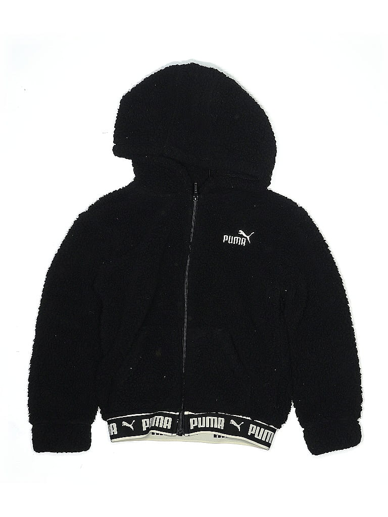 Pre-owned Puma Kids' Zip Up Hoodie In Black