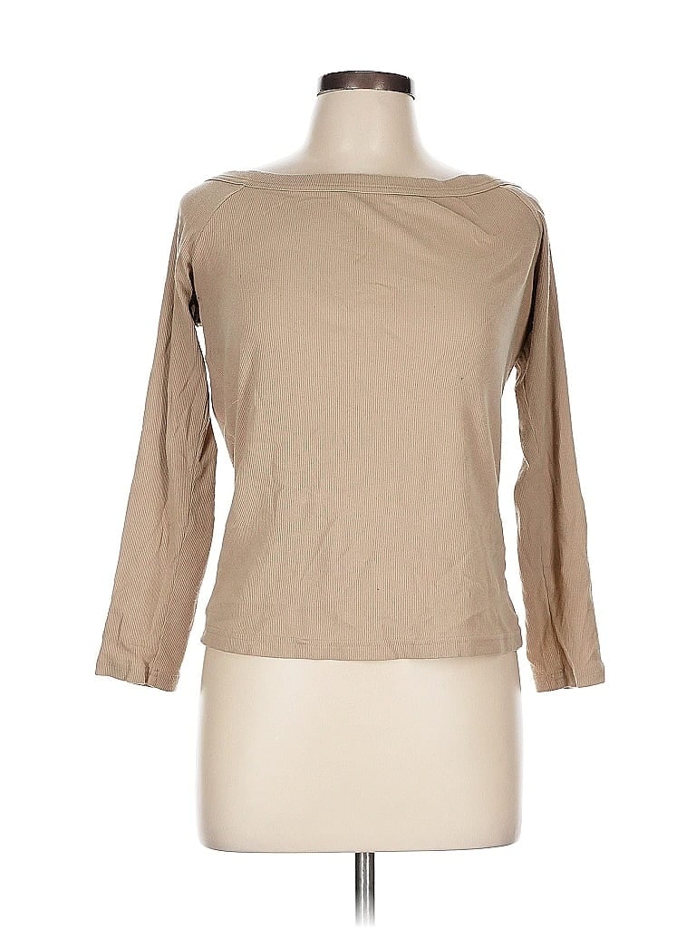 Pre-owned Banana Republic 3/4 Sleeve T-shirt In Brown