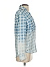 Soho JEANS NEW YORK & COMPANY 100% Lyocell Plaid Blue Long Sleeve Button-Down Shirt Size XS - photo 4