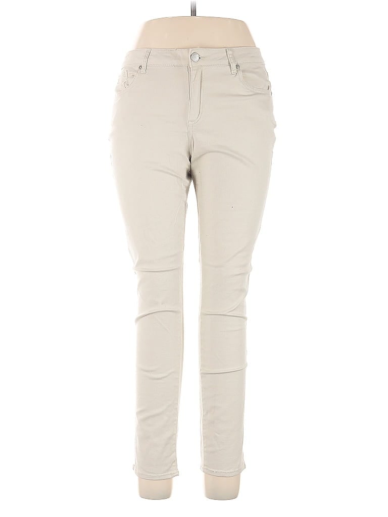 Pre-owned Crown & Ivy Khaki Pant In White