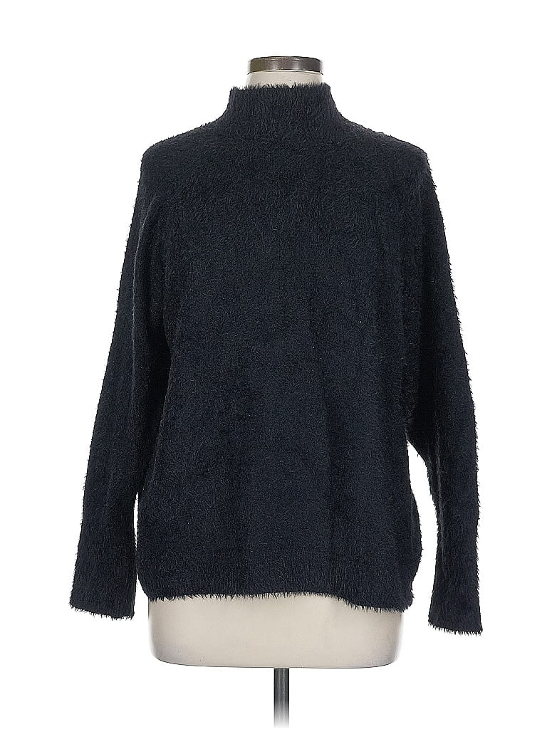 Click to view more detailed imagery on our partner's website Pre-owned Marled By Reunited Long Sleeve Top Black Turtleneck Tops