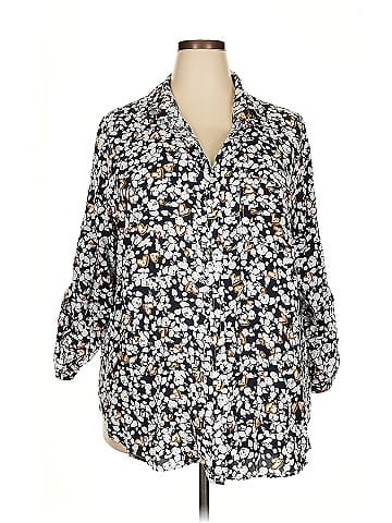 Velvet Heart 3/4 Sleeve Button-Down Shirt (view 1)