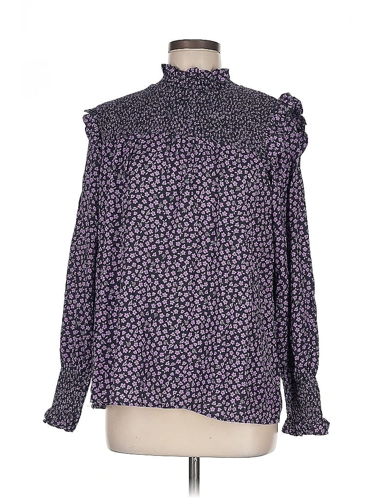 Barbour 100% Lyocell Purple Long Sleeve Blouse Size 8 - photo 1
