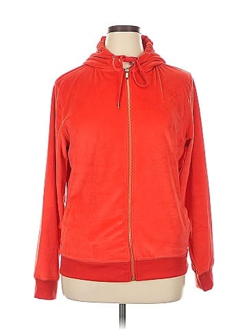 White Mark Zip Up Hoodie (view 1)