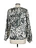 1.State 100% Polyester Silver Tan Long Sleeve Blouse Size L - photo 4