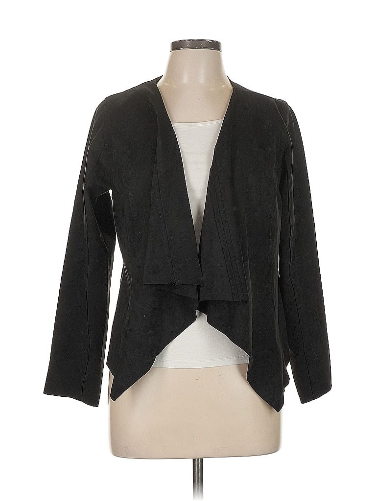 Alessandro Miele Solid Black Cardigan Size L - photo 1
