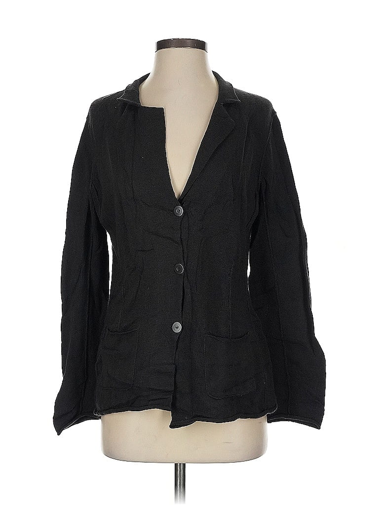 Pre-owned Eileen Fisher Cardigan Sweater In Black