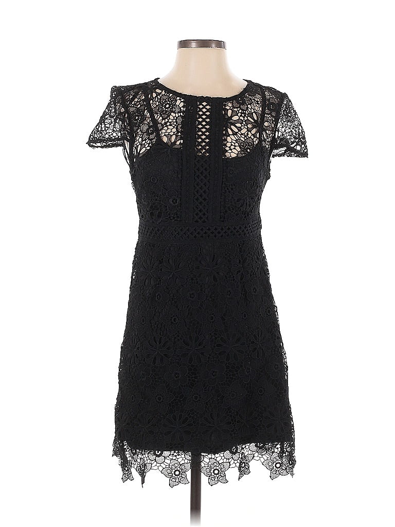Pre-owned Zara Basic Cocktail Dress In Black