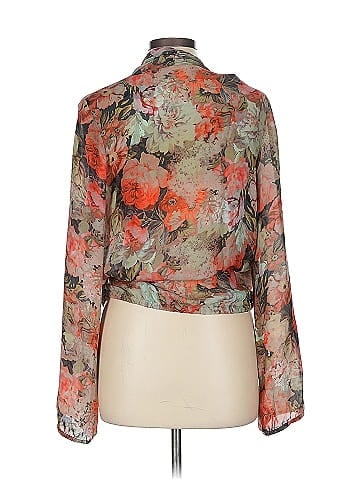 Haute Hippie Long Sleeve Silk Top (view 2)
