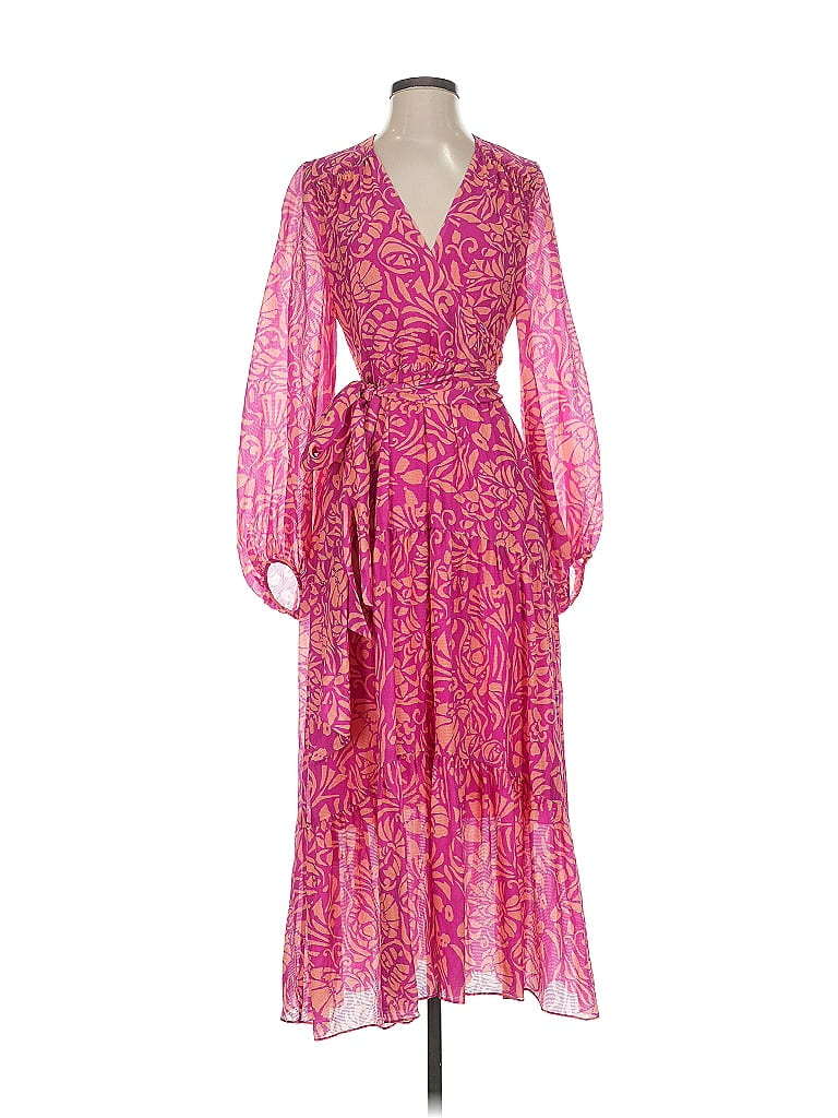 Tanya Taylor 100% Silk Paisley Pink Cocktail Dress Size 4 - photo 1