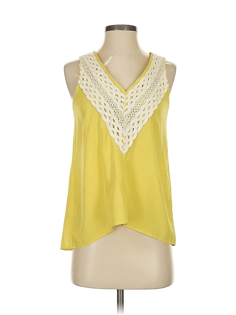 Pre-owned Collective Concepts Sleeveless Blouse In Yellow