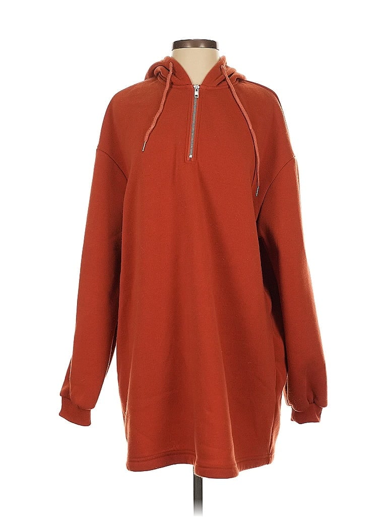 Pre-owned Prettylittlething Pullover Hoodie In Orange