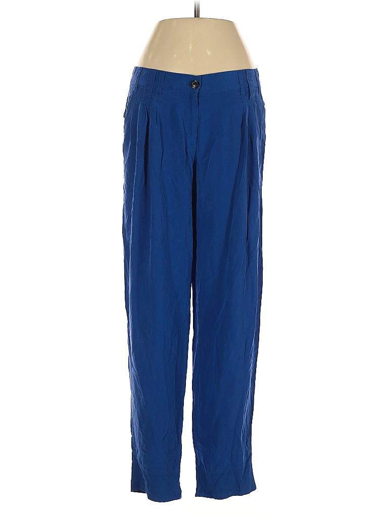 Dolce & Gabbana Blue Silk Garterized Straight Women Pajama Pants